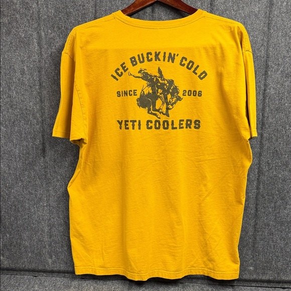 Yeti Men's Short Sleeve Tee in Vibrant Yellow - Picture 3 of 6